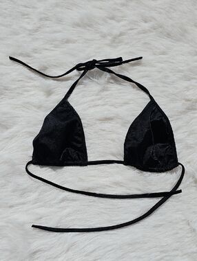 Black String Bikini Top